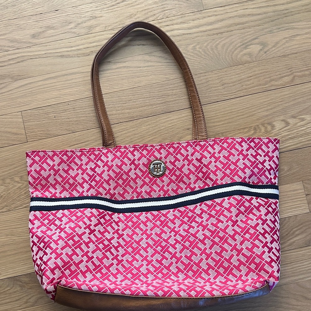 Tommy Hilfiger Pink and white Tote